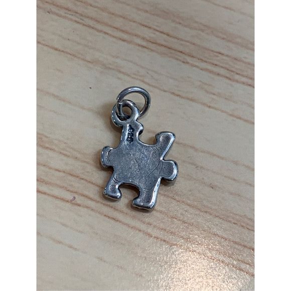 .925 Puzzle Piece Sterling Silver Jewelry Charm #games #autism - Picture 1 of 3